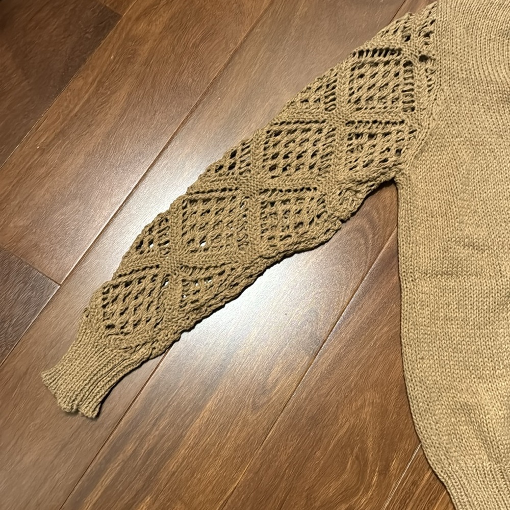 NWT Women’s size Large Sweater Pointelle V-Neck - Picture 7 of 12